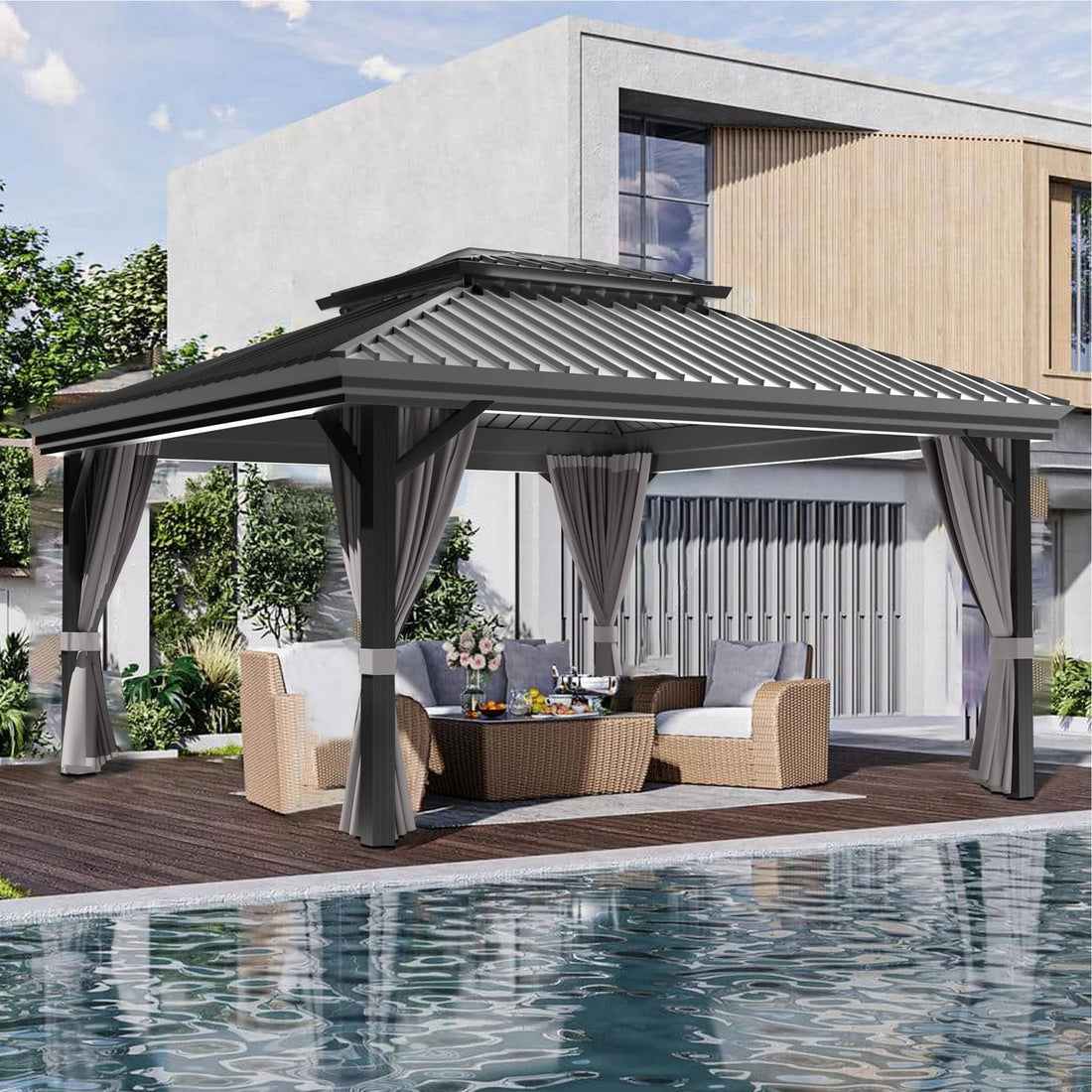 🌸 The Timeless Appeal of a Modern Gazebo: Bringing Style and Comfort Outdoors