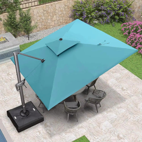 Commercial Grade 3m Aluminium Cantilever Umbrella with Solar LED Lights for Wholesale Outdoor Shade Solutions